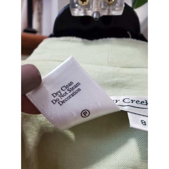 Coldwater Creek Women's Green Single Breasted Blazer, Top & Pant 3 Pcs Suit 8 - Picture 11 of 16